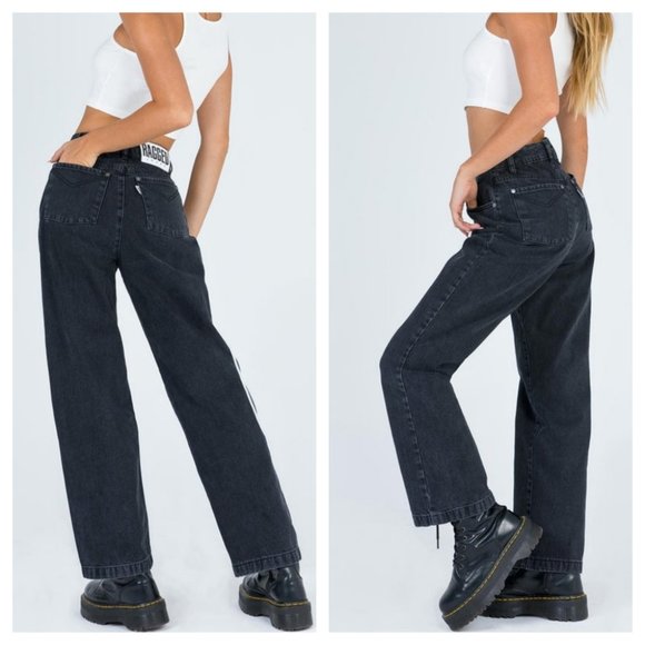 RAGGED PRIEST | Dad Jeans Flare Black Charcoal Dakota Princess Polly 24 - Picture 8 of 15